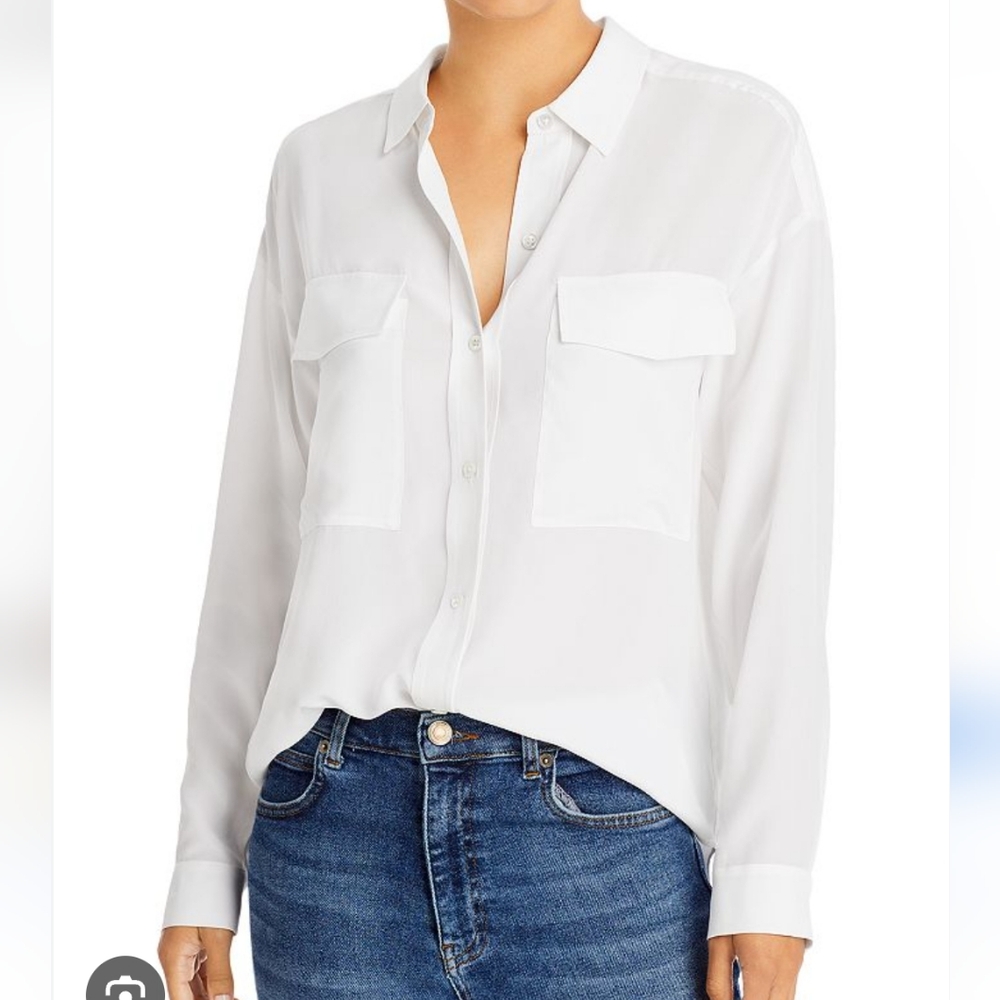 Rails White Button-Down Pocket Shirt